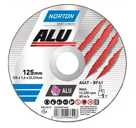 Круг зачисний Norton ALU Ø 125 x 7.0 x 22.23