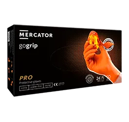 Рукавички нітрилові MERCATOR помаранчеві XL